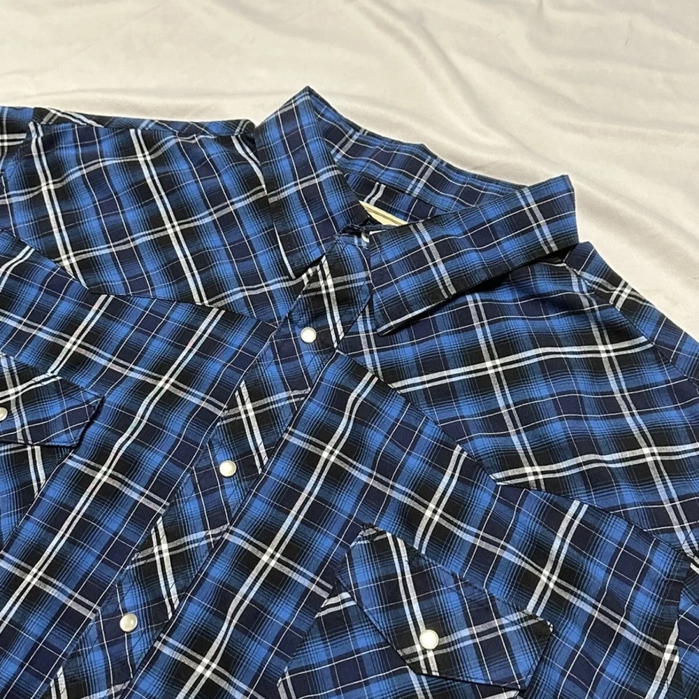 wrangler Western pearl snap Men’s Xxxl Button Down Short Sleeve Shirt